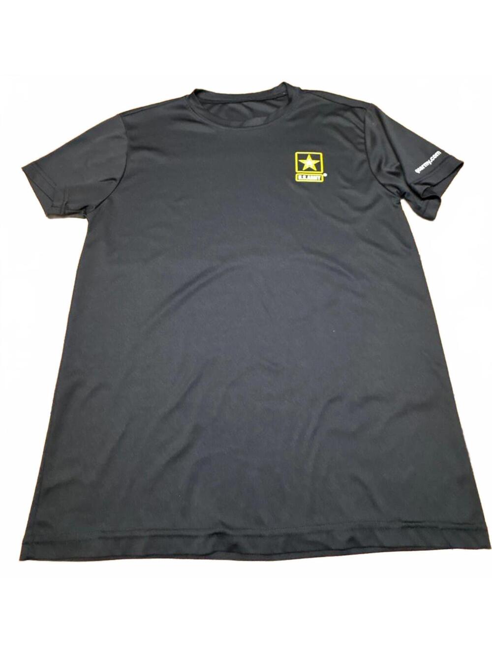 US Army Black Short Sleeve T-Shirt with Logo Medium Mens Womens